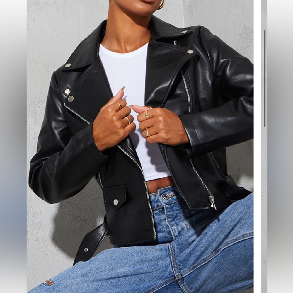 Black leather jacket